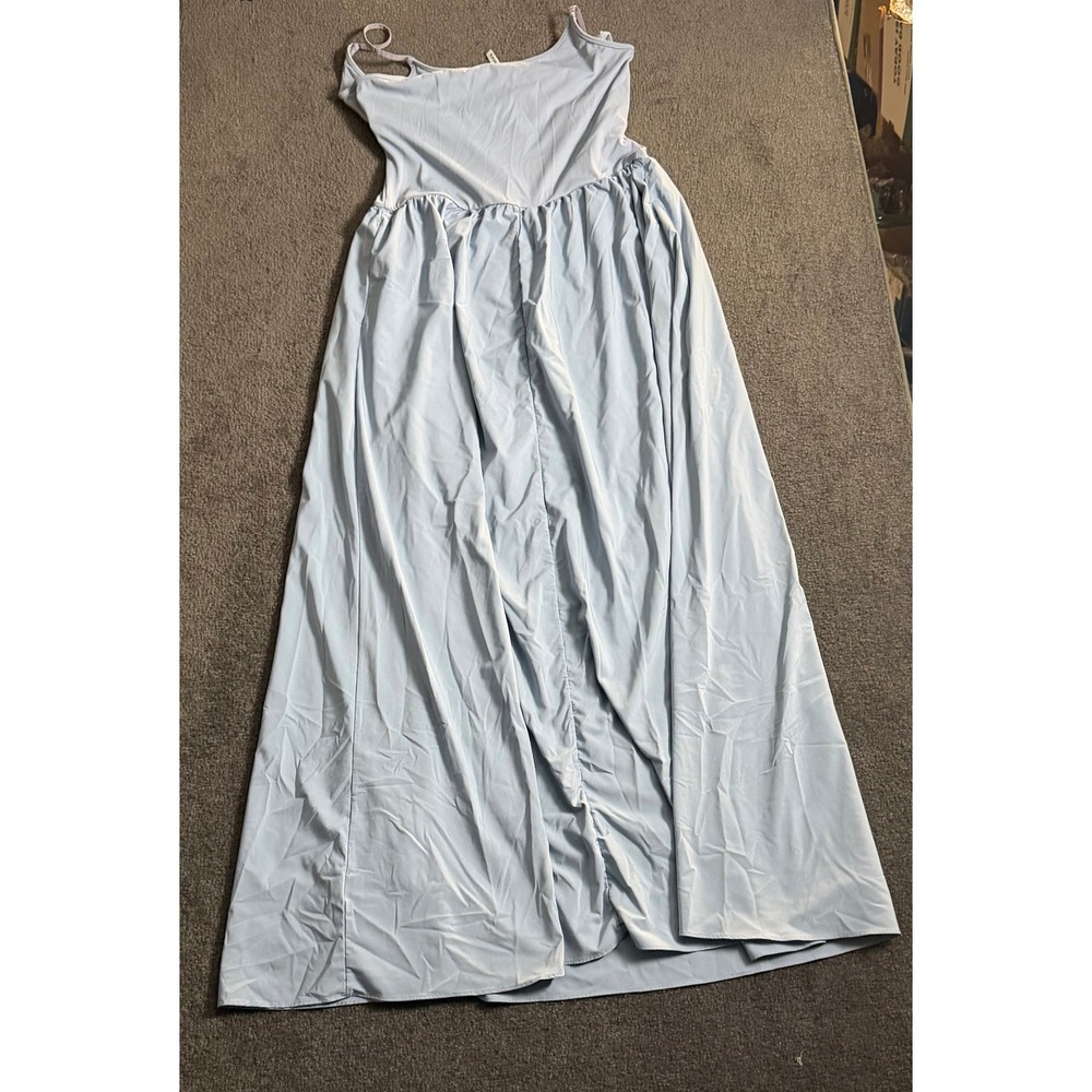 Halara Breezeful Backless Spaghetti Strap Maxi Dress Light Blue Large